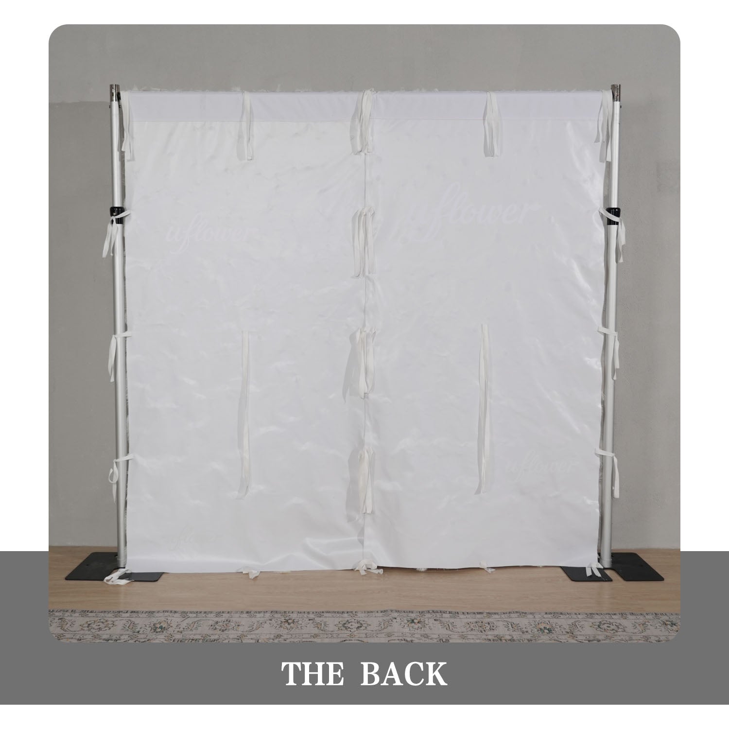 Uflower Artificial White 5D Flower Wall Wedding Backdrop Deco Birthday Party